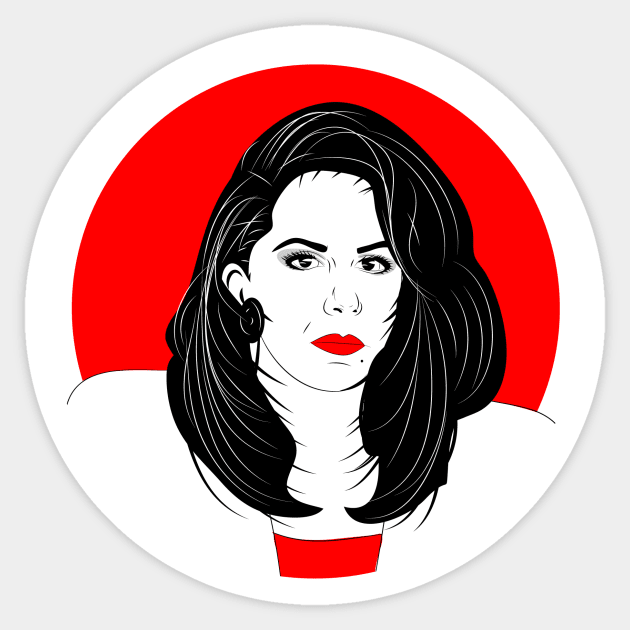 Maria de los Angeles Sticker by OneLittleCrow